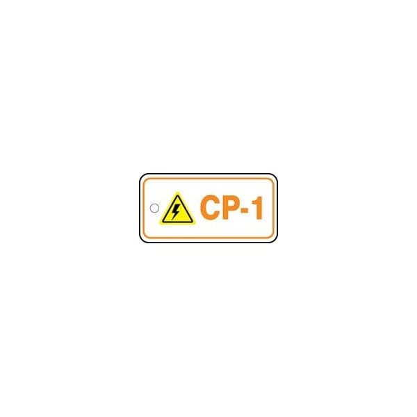 Accuform Energy Source ID Tag, CP-1, 1.5inx3in, Plastic, 5PK TDF201VPM - main